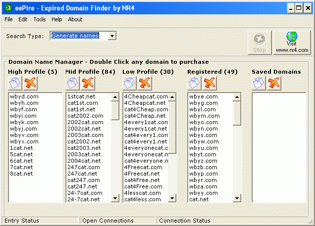 EePire - Expired Domain Finder Screenshot